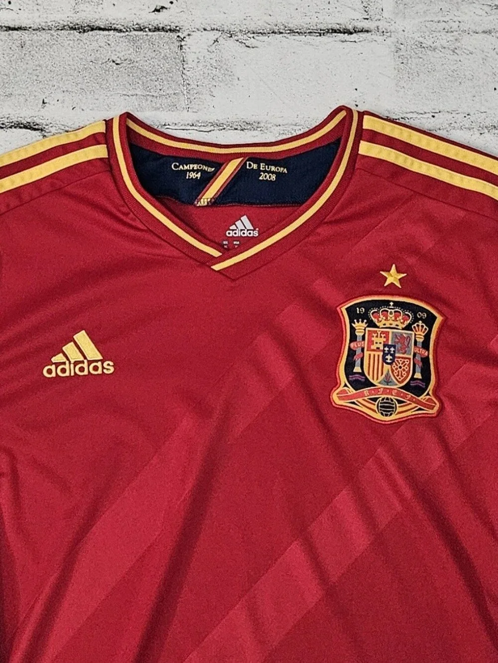 Adidas Spain Home Soccer Jersey XL ClimaCool Euro Champions